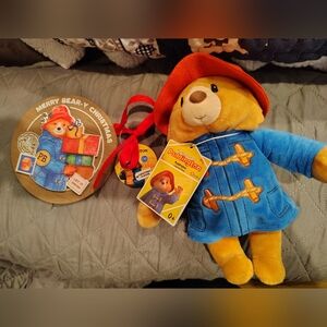 Paddington Bear 9" And Christmas Plaque